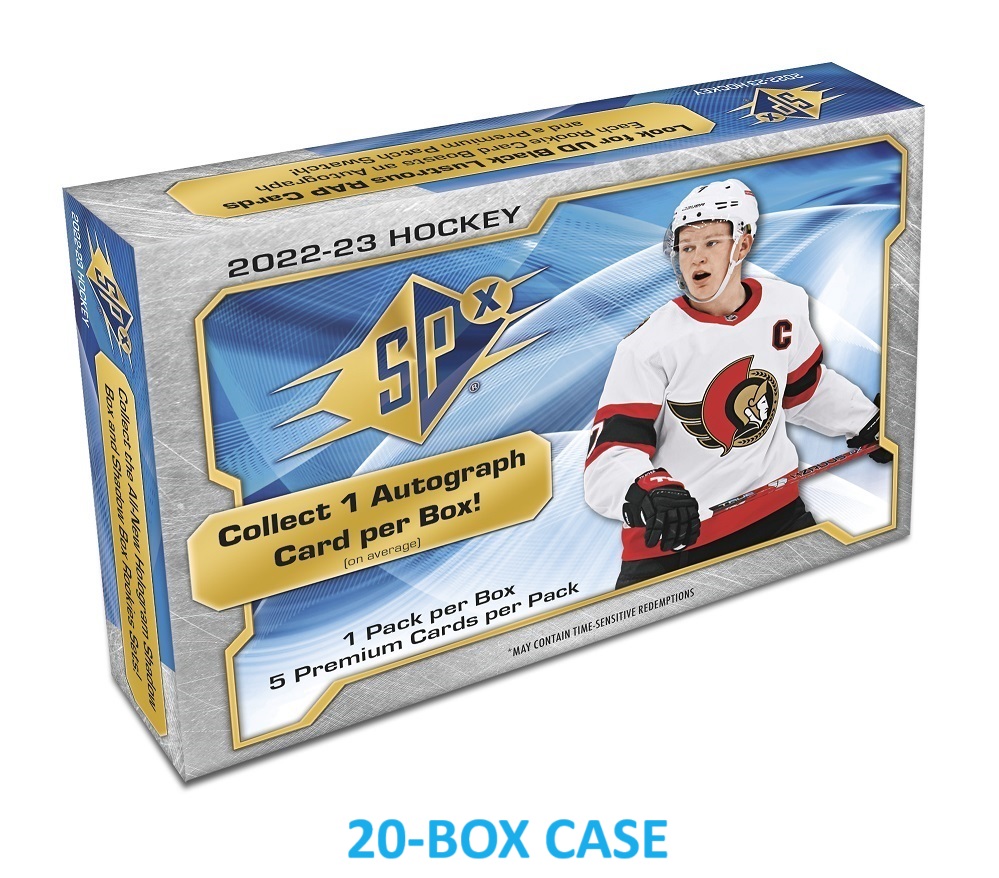 2022-23 Upper Deck SPx Hockey Hobby 20-Box CASE